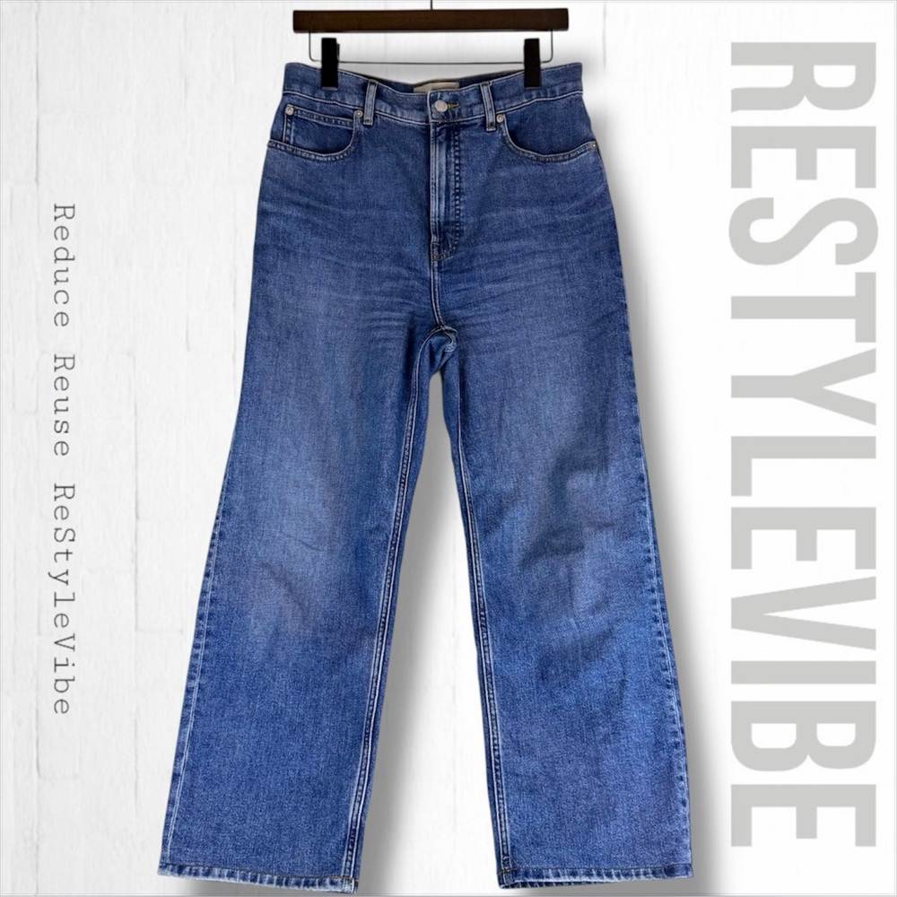 EVERLANE Women’s Size 28R Denim Jeans Way-High Jean Style Stretch High Rise